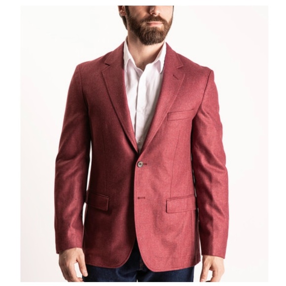 Thom Hudson | Zappa Deconstructed Lightweight Silk & Wool Sport Coat Raspberry - Picture 1 of 13